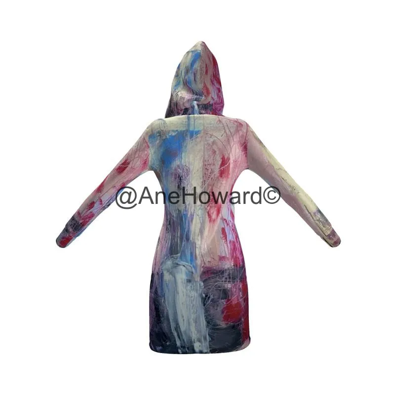 Eco-Friendly Hoodie Dress Abstract Sailing