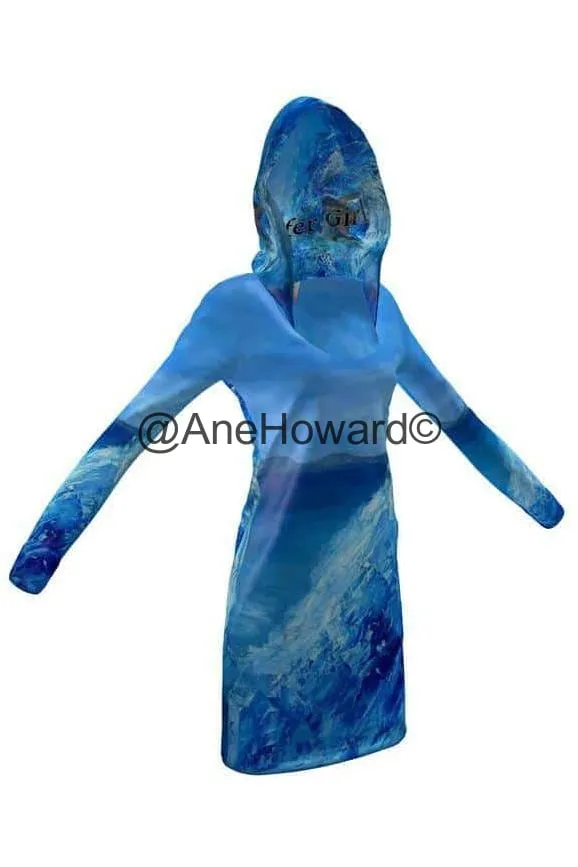 Eco-Friendly Hoodie Dress Hawaii Wave