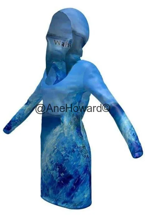 Eco-Friendly Hoodie Dress Hawaii Wave