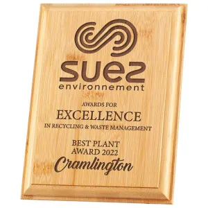 Engraved Bamboo Gaia Plaque Trophy