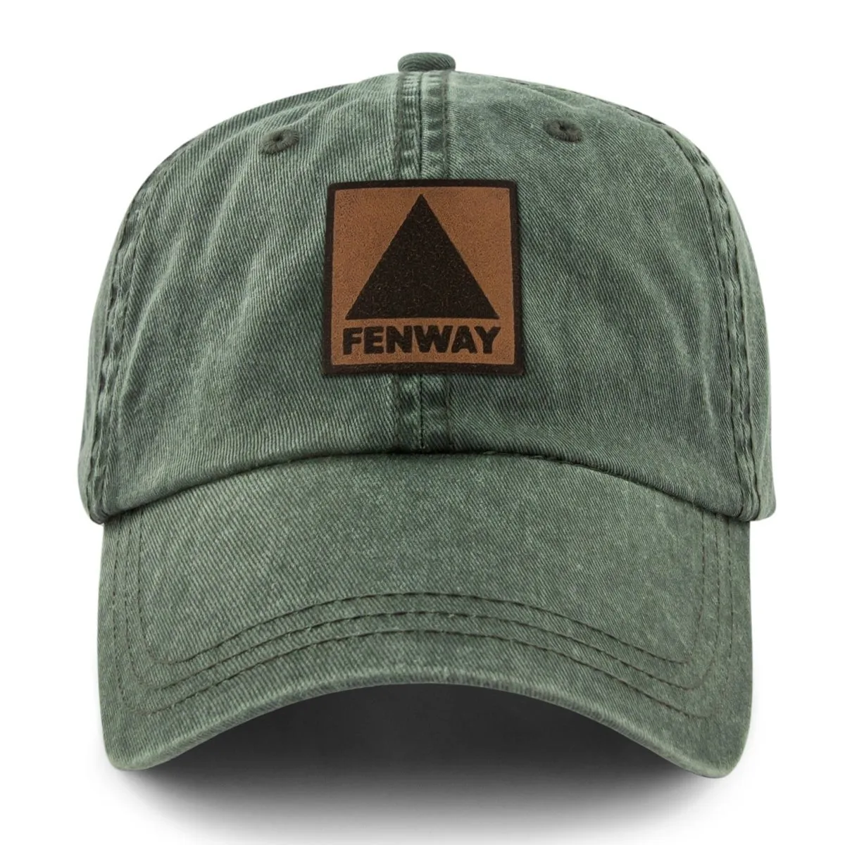 Fenway Leather Patch Washed Dad Hat