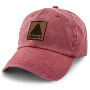 Fenway Leather Patch Washed Dad Hat