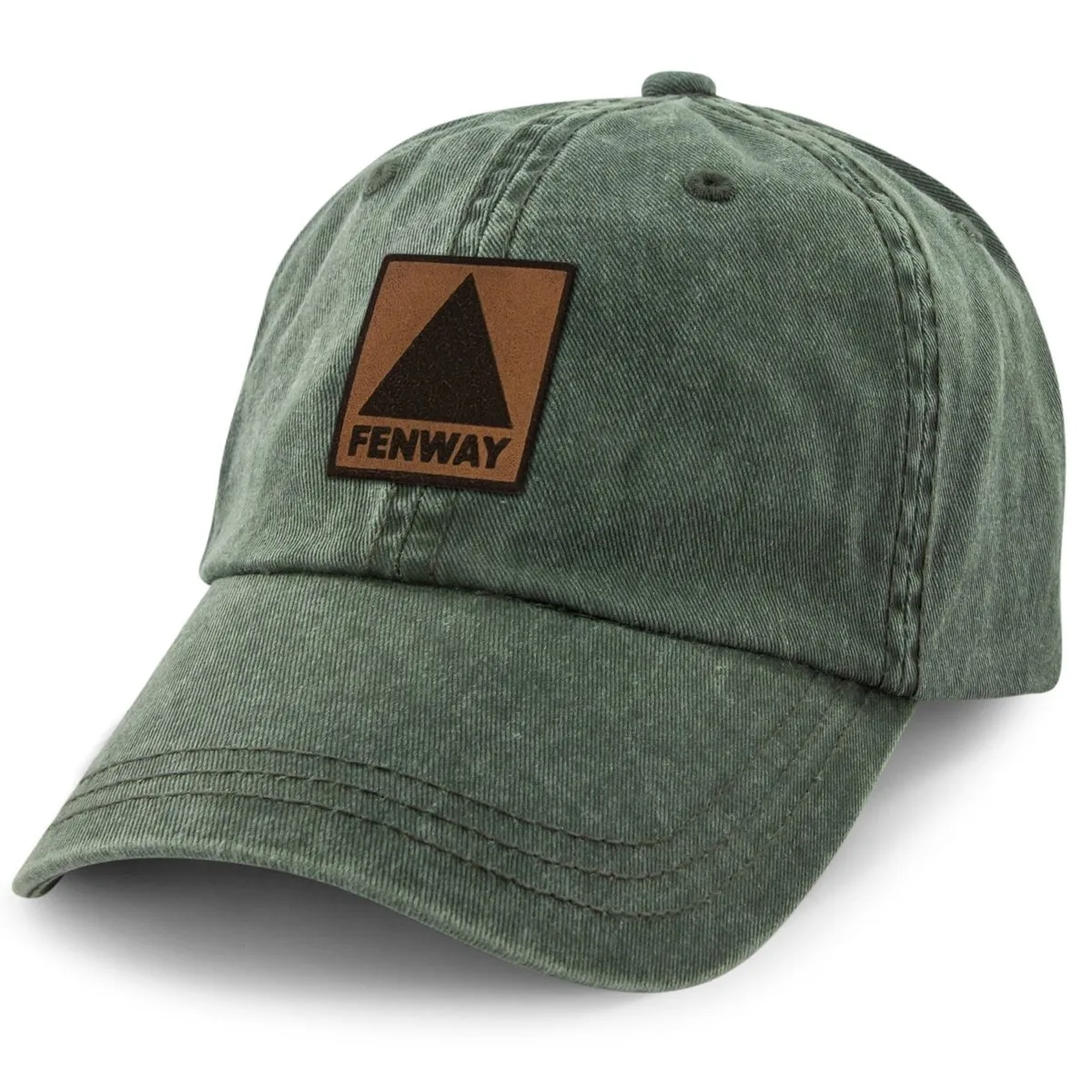 Fenway Leather Patch Washed Dad Hat