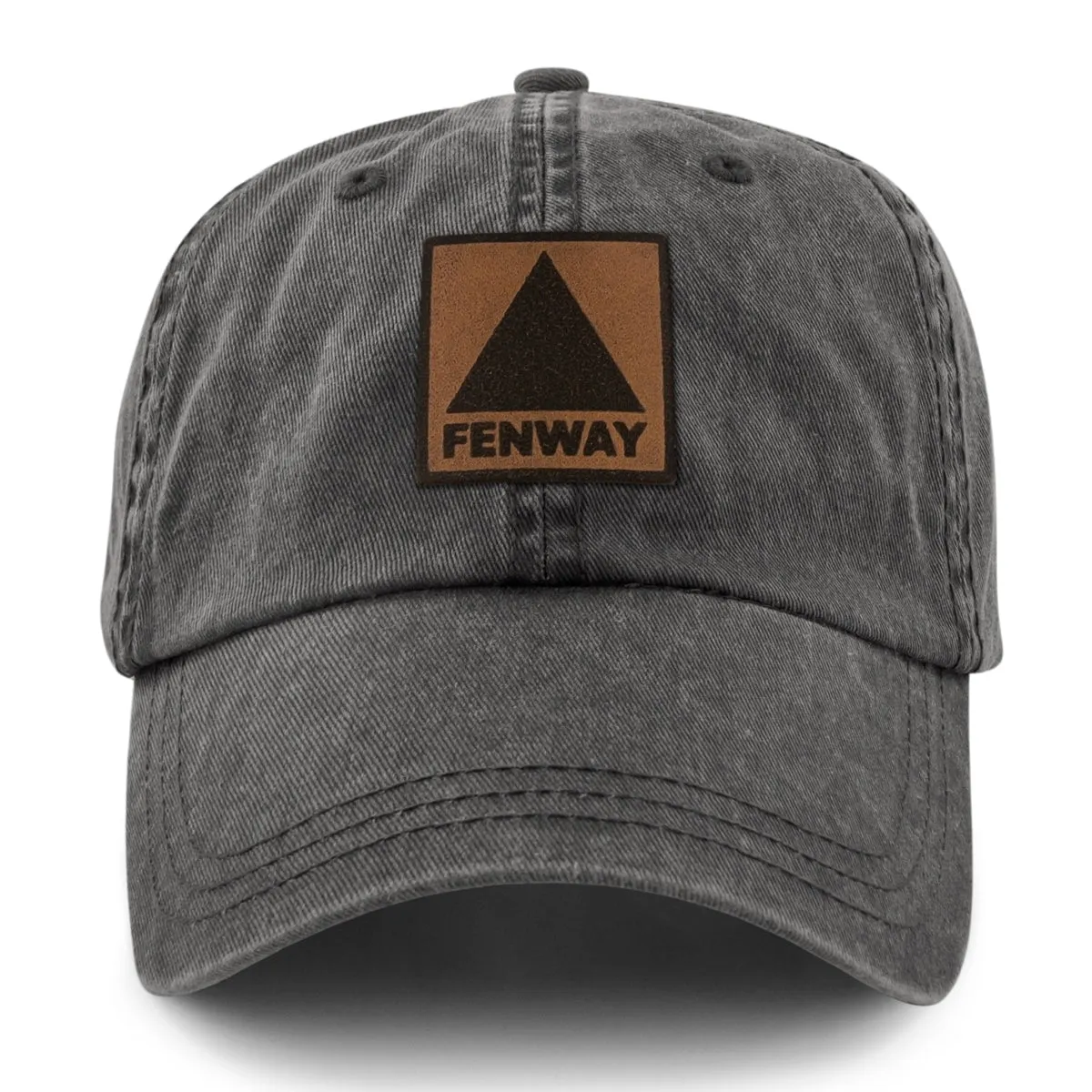 Fenway Leather Patch Washed Dad Hat