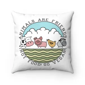 Friends Not Food Vegan Pillow