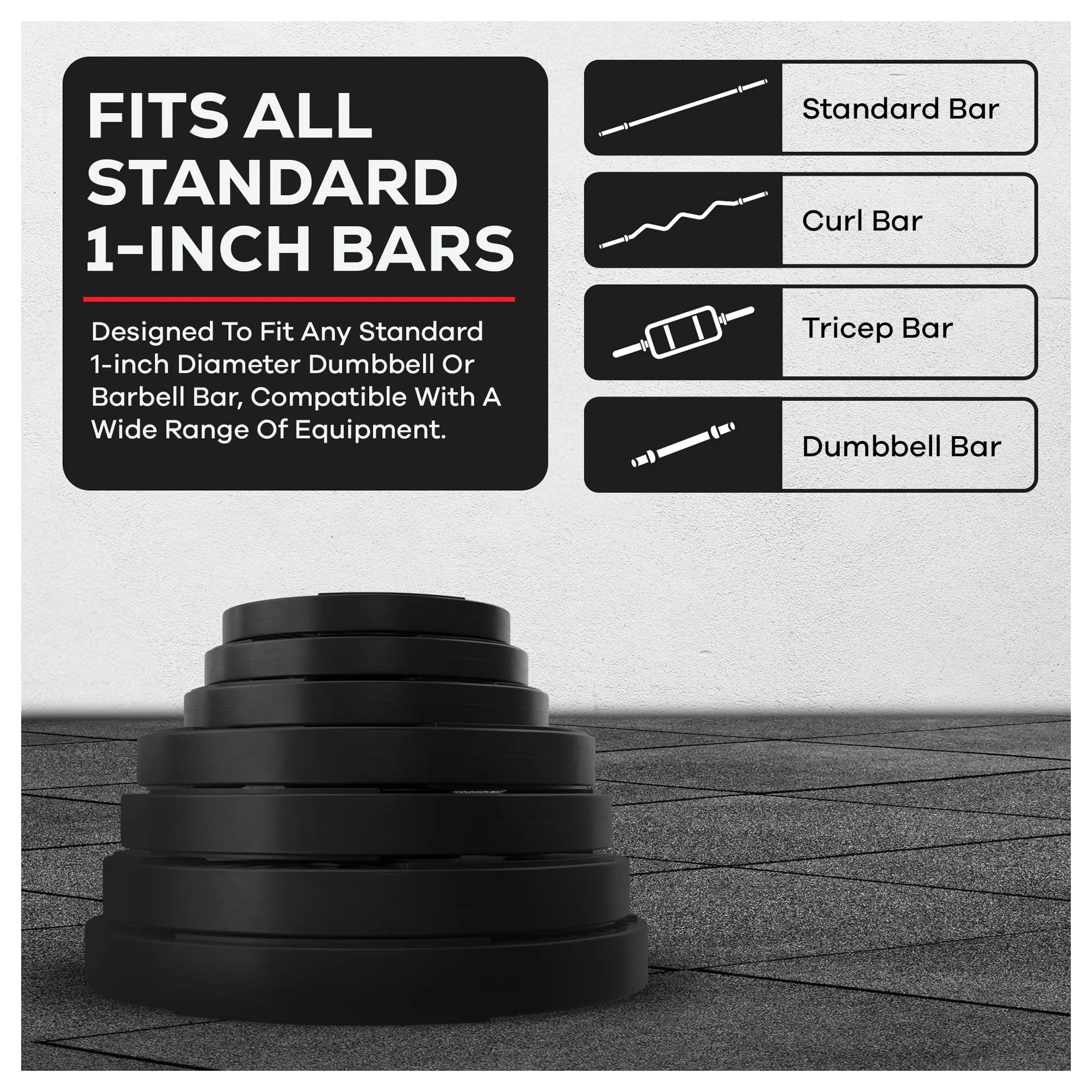 Gallant Weight Plates - 10kg Standard 1 Inch Vinyl Weights Discs 20KG-100KG - 10kg Weight Plates