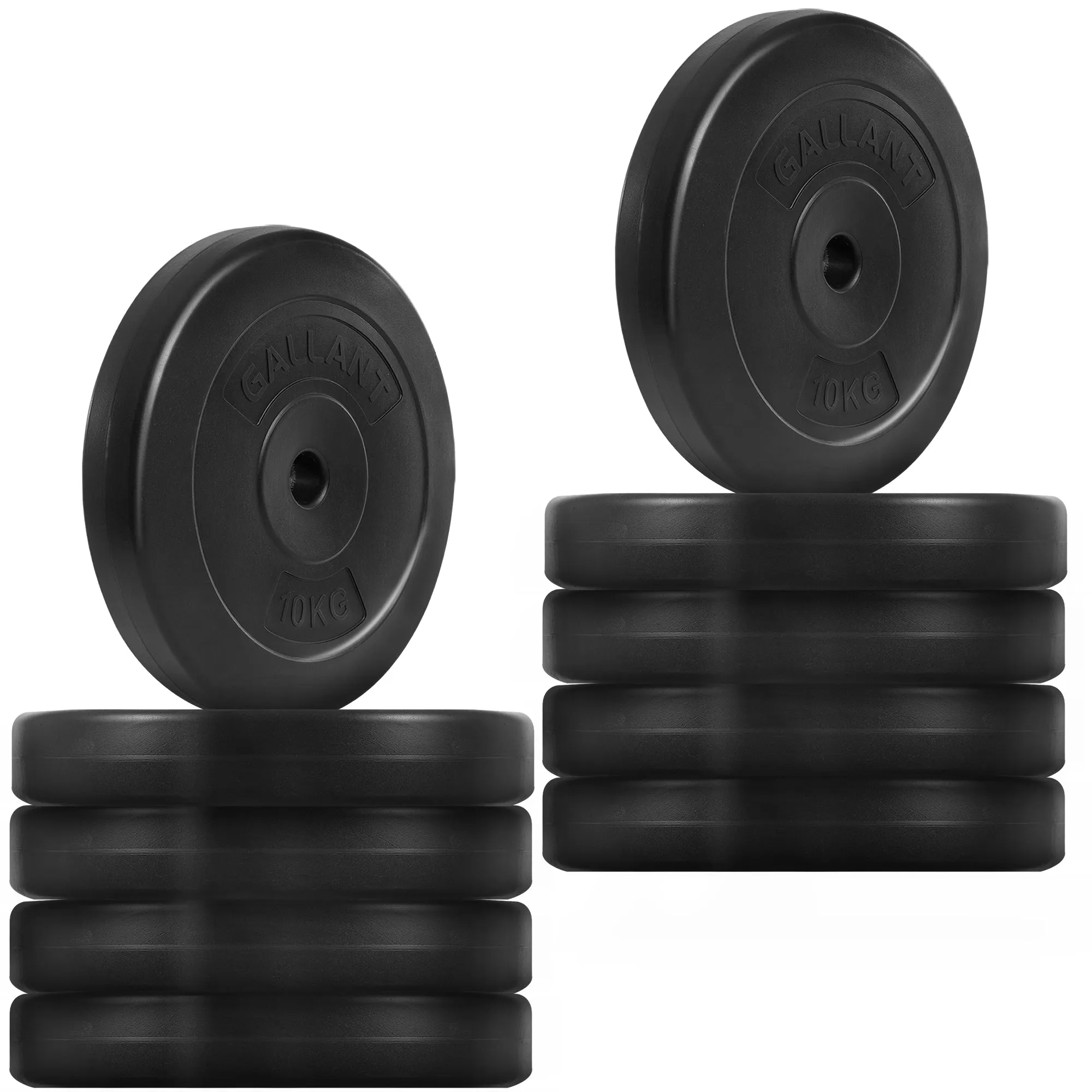 Gallant Weight Plates - 10kg Standard 1 Inch Vinyl Weights Discs 20KG-100KG - 10kg Weight Plates