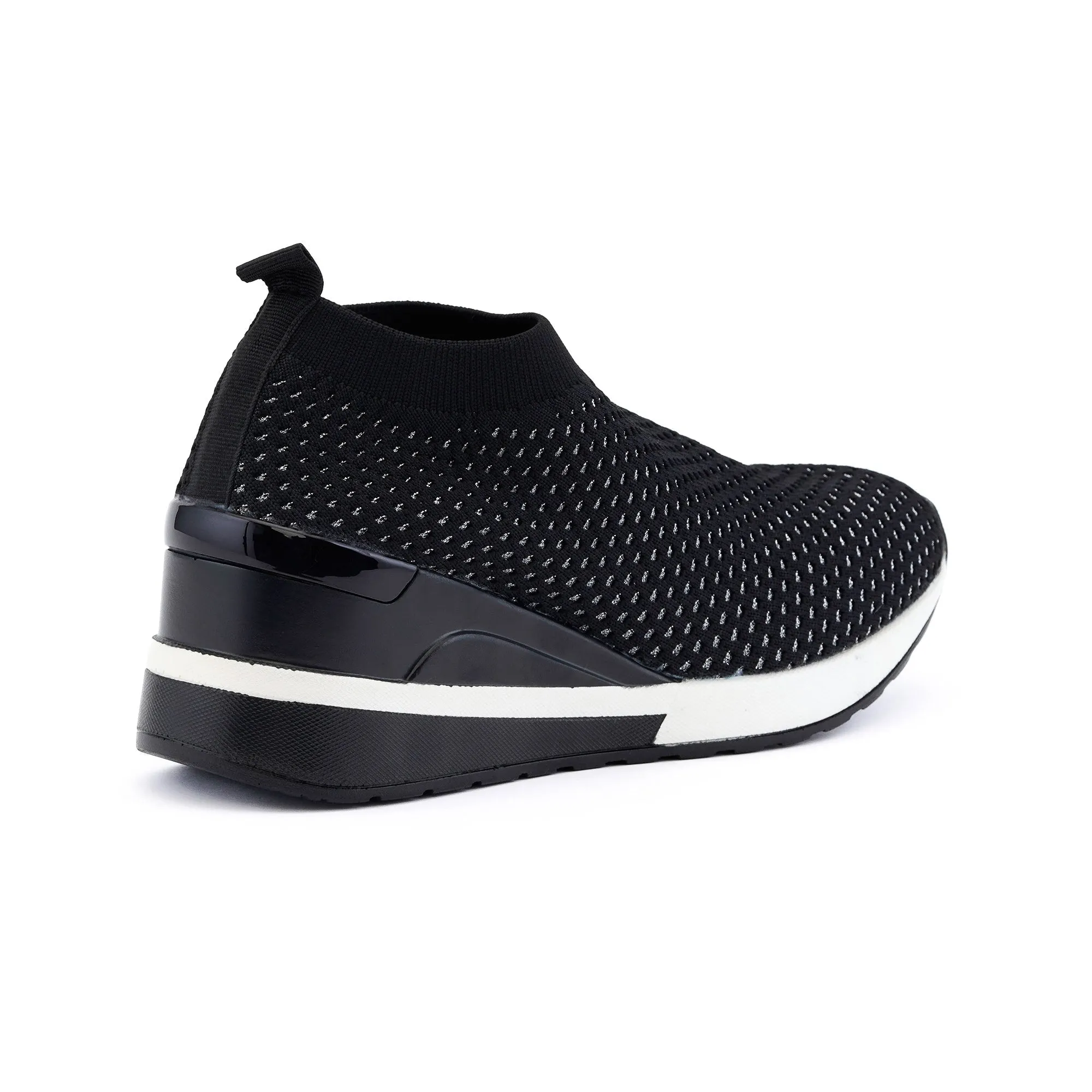 Giovanni Black & Silver Sneakers