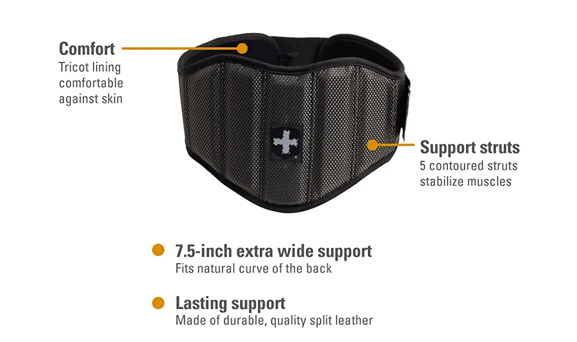 Harbinger 7.5 Inch  FirmFit Contoured Belt - Black