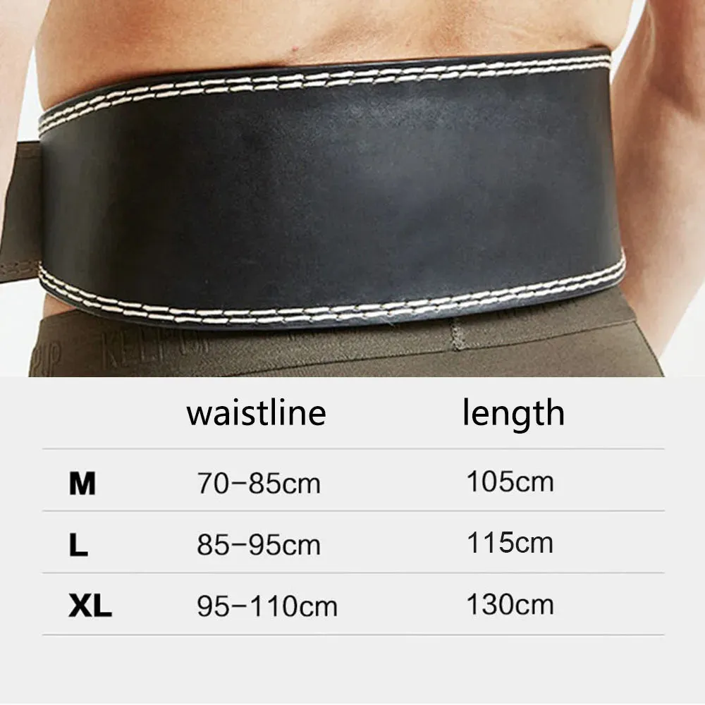 High Quality Waist Support Belt for Weightlifting – PU Leather Sports Safety Belt for Deep Squats, Hard Pulls, Fitness Protection, Adjustable Gym Back Support Belt for Training and Injury Prevention