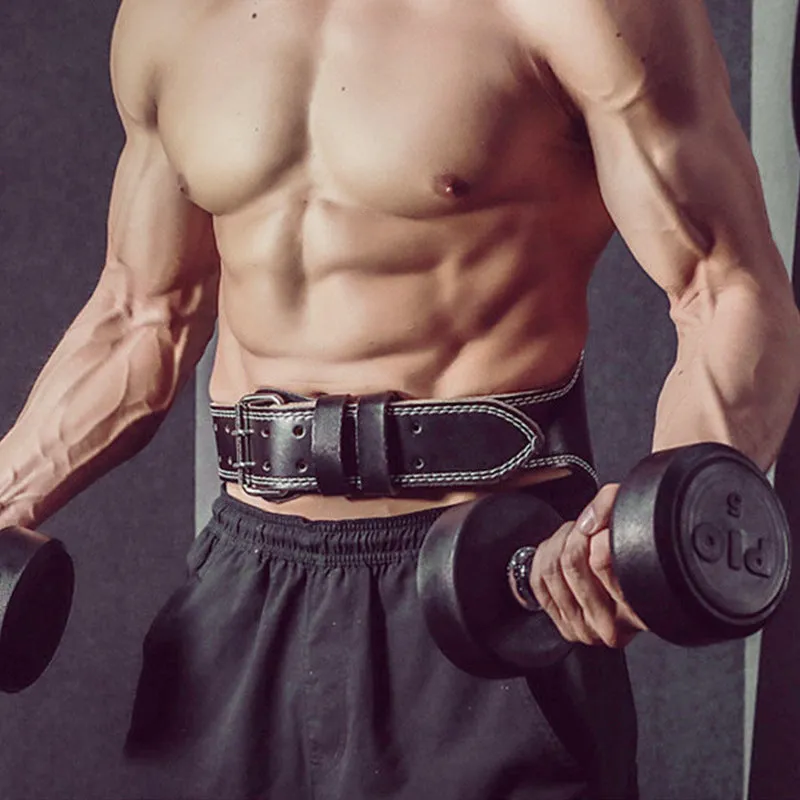 High Quality Waist Support Belt for Weightlifting – PU Leather Sports Safety Belt for Deep Squats, Hard Pulls, Fitness Protection, Adjustable Gym Back Support Belt for Training and Injury Prevention