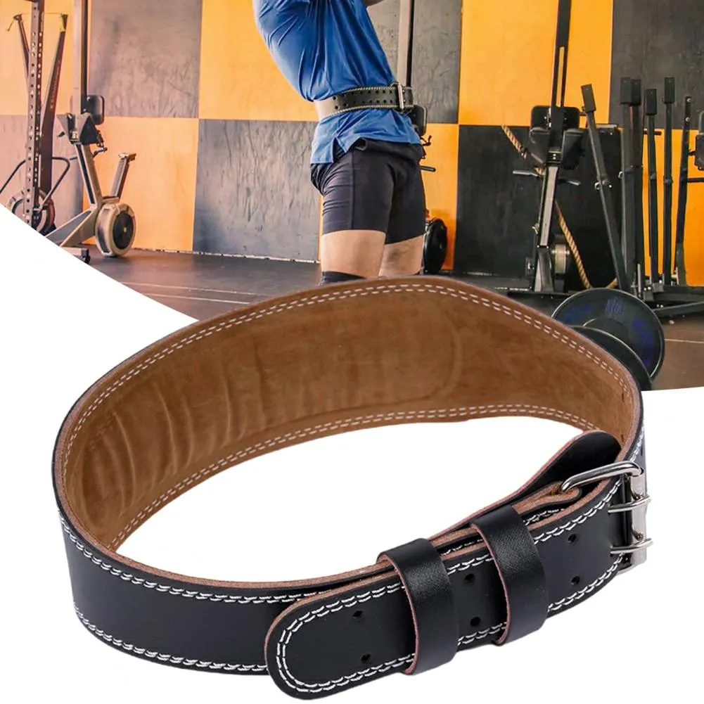 High Quality Waist Support Belt for Weightlifting – PU Leather Sports Safety Belt for Deep Squats, Hard Pulls, Fitness Protection, Adjustable Gym Back Support Belt for Training and Injury Prevention