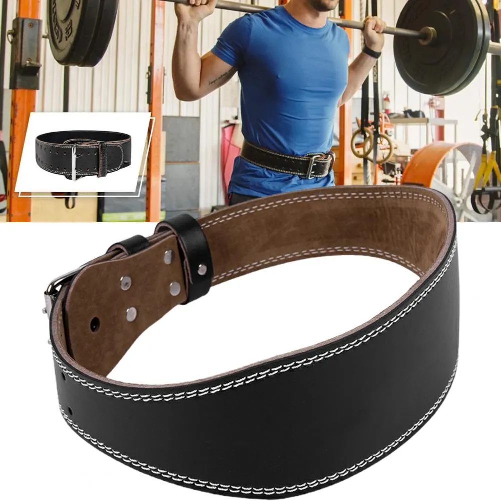 High Quality Waist Support Belt for Weightlifting – PU Leather Sports Safety Belt for Deep Squats, Hard Pulls, Fitness Protection, Adjustable Gym Back Support Belt for Training and Injury Prevention
