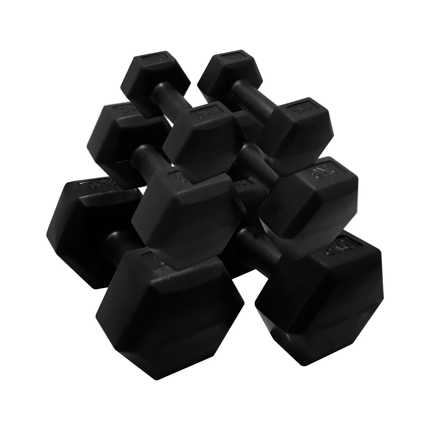 HXGN 12kg Hex Dumbbell Set