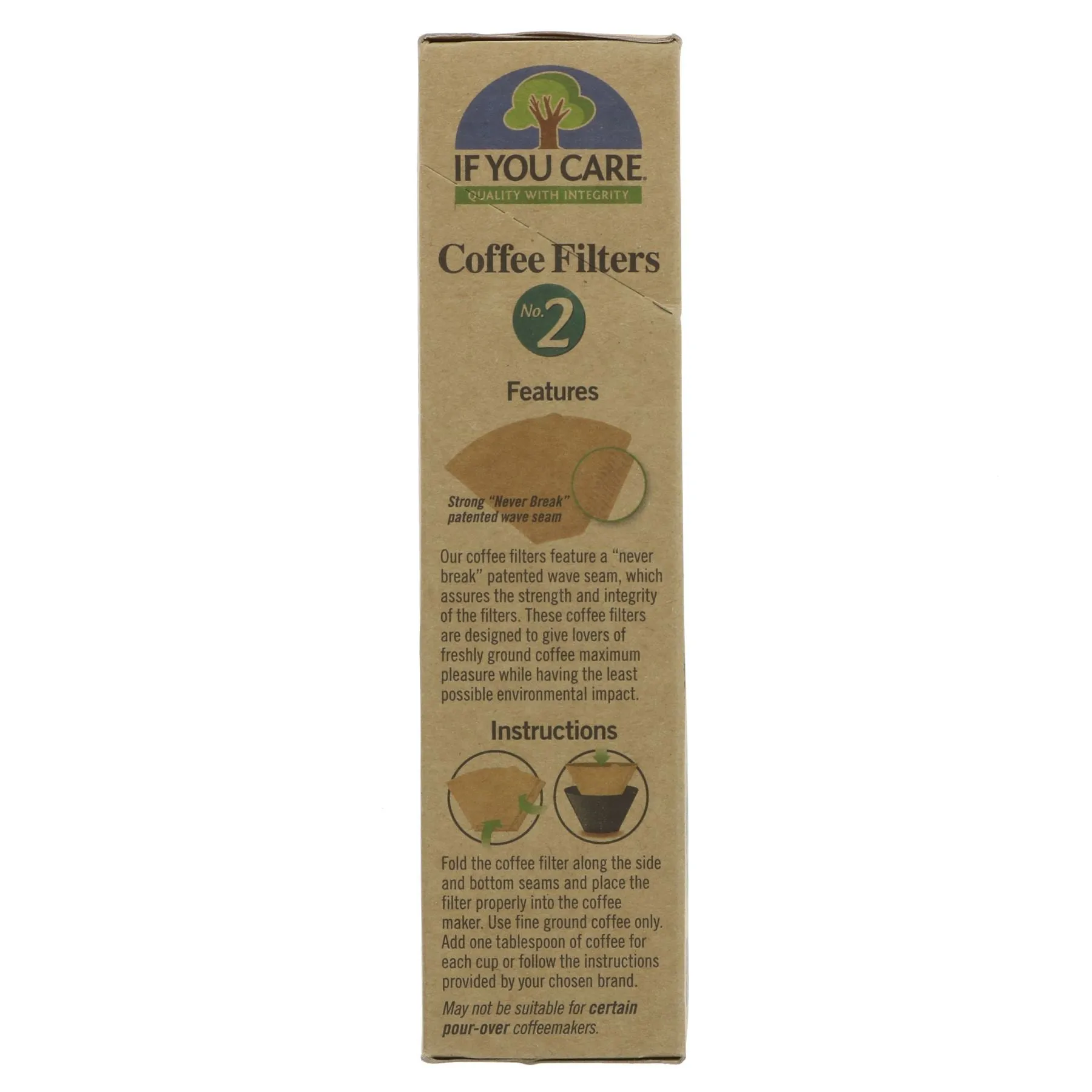 If You Care | Coffee Filters - Number 2 - Unbleached & Compostable | 100