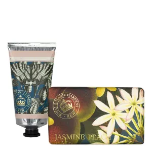Jasmine & Peach Hand Cream & Soap Bundle - Royal Kew Gardens