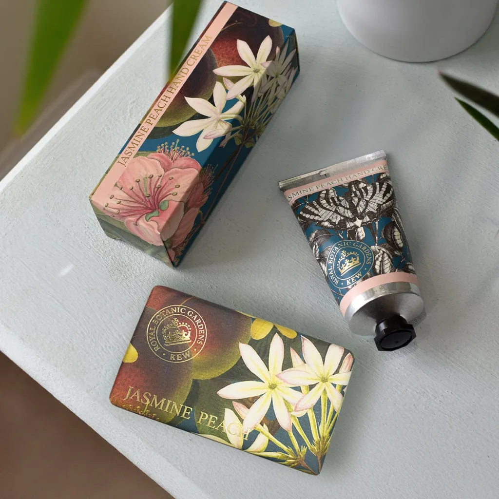 Jasmine & Peach Hand Cream & Soap Bundle - Royal Kew Gardens