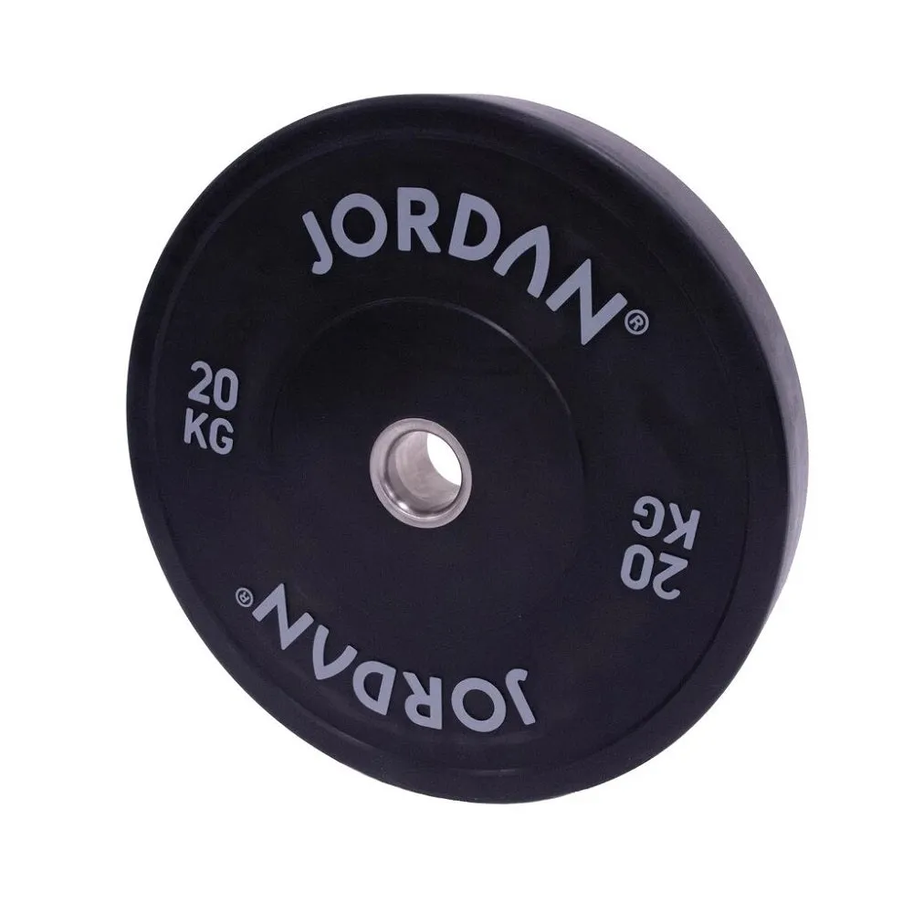 Jordan Fitness HG Black Rubber Bumper Plate 20kg