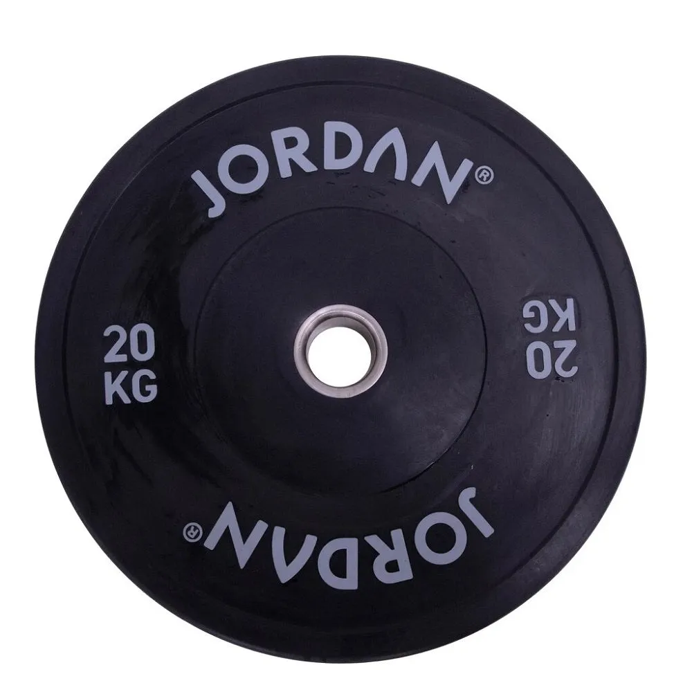 Jordan Fitness HG Black Rubber Bumper Plate 20kg