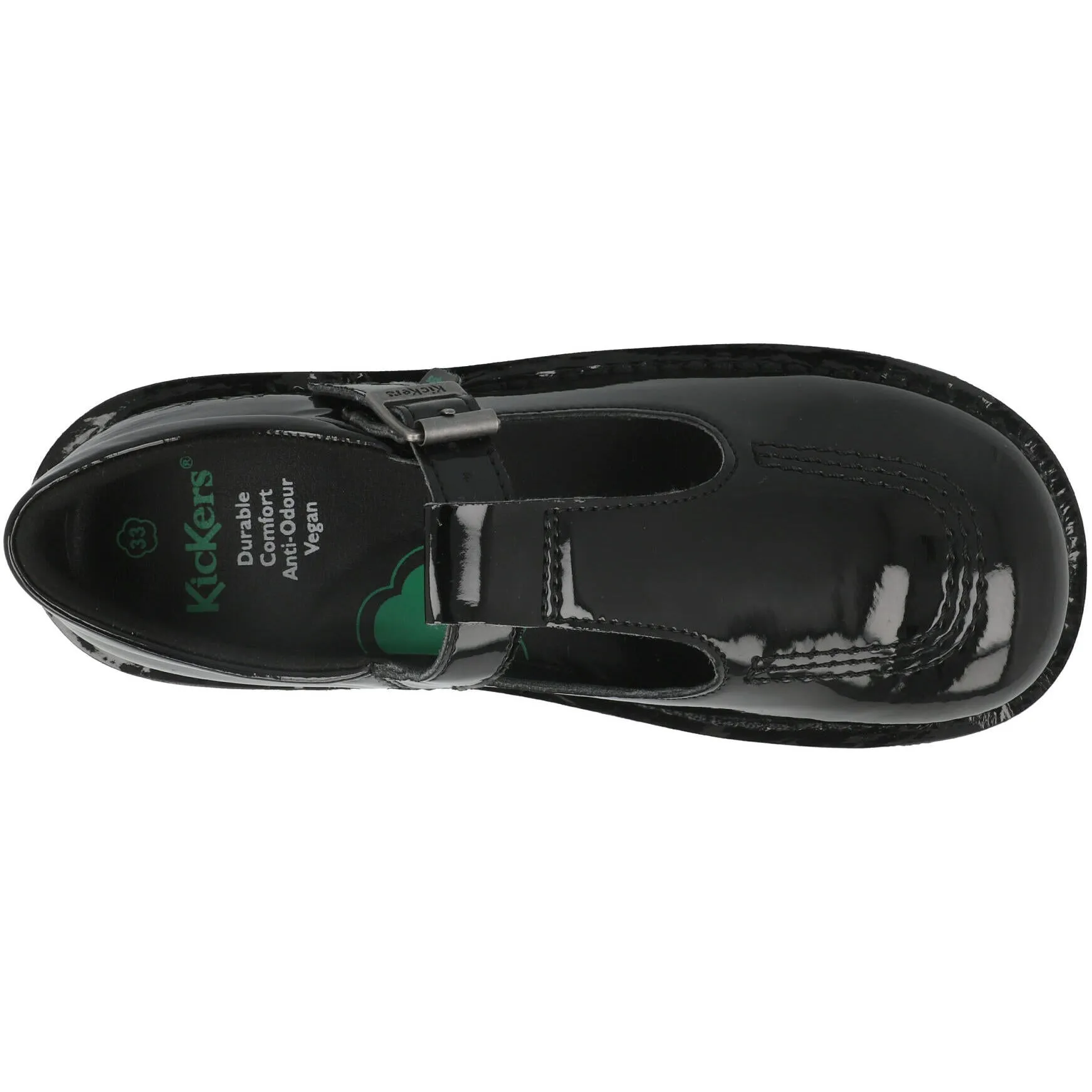 Kickers Kick T Vegan Black School Shoes