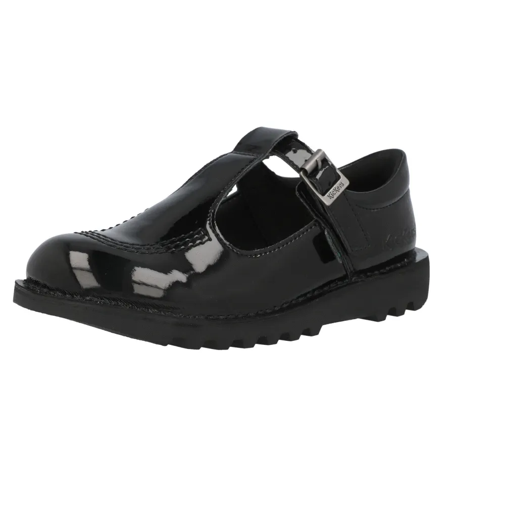 Kickers Kick T Vegan Black School Shoes