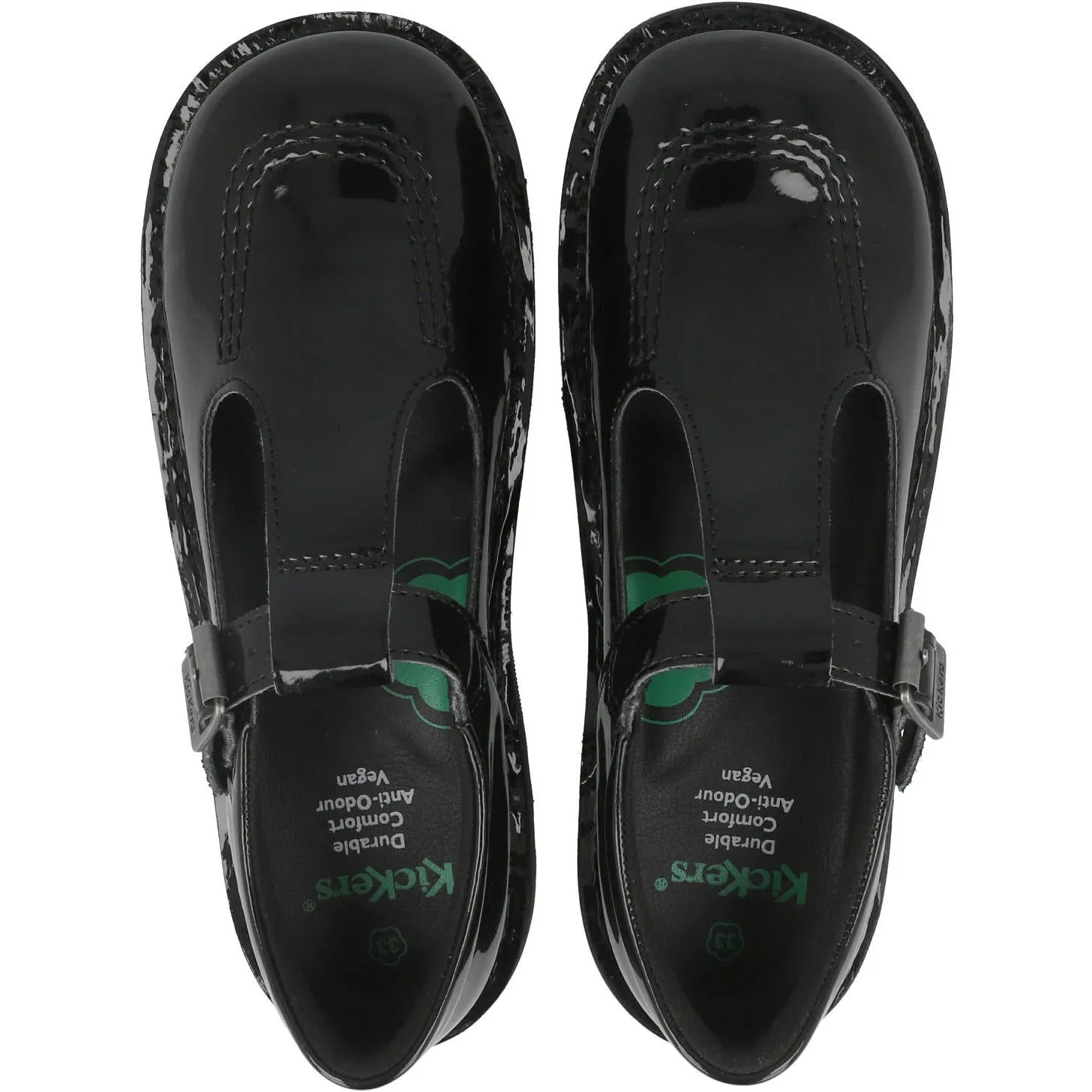 Kickers Kick T Vegan Black School Shoes