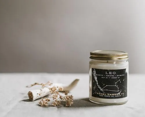 Leo Zodiac Candle