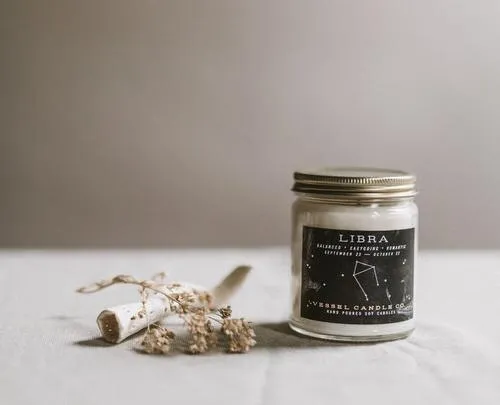 Libra Zodiac Candle