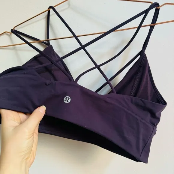 Lululemon Pushing Limits Bra Black Currant 10