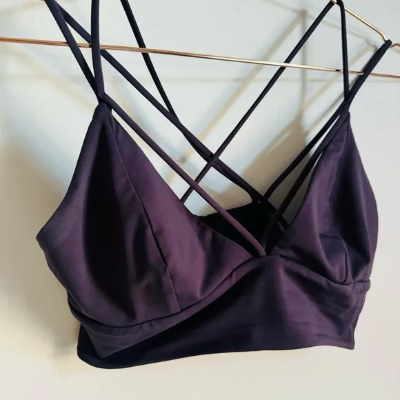 Lululemon Pushing Limits Bra Black Currant 10