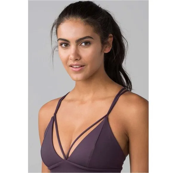Lululemon Pushing Limits Bra Black Currant 10