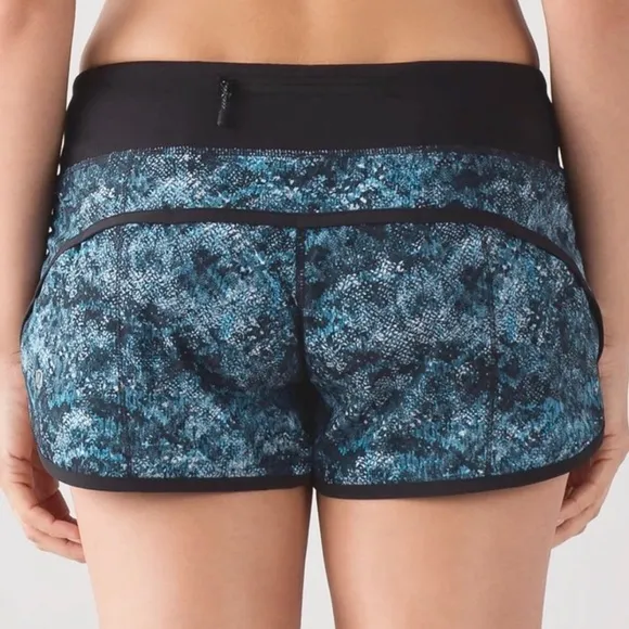 Lululemon Speed Short 2.5” Fairisle Multi Black Size 6