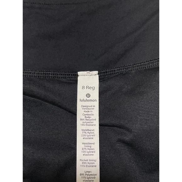 Lululemon Speed Up Short 2.5&quot; Black Sz 8