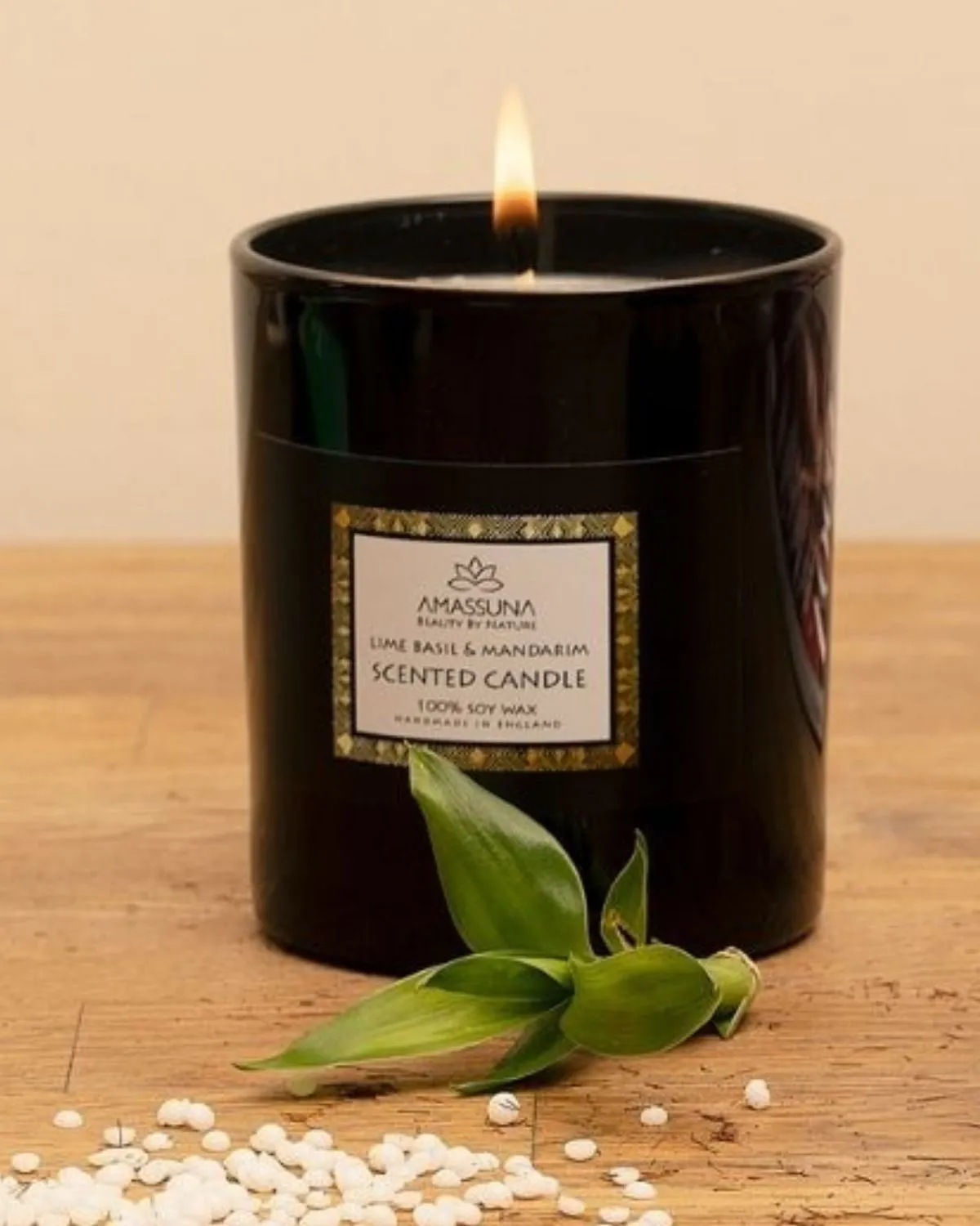 Luxury Black Candle - Lime Basil & Mandarin