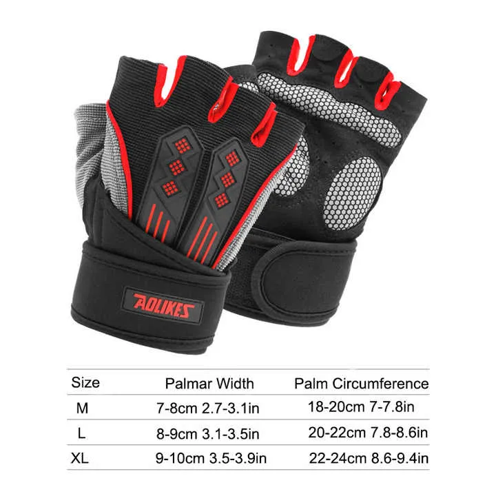 M White Fingerless Workout Gloves with Wrist Support ‚Äì Non-Slip, Breathable Gym Gloves for Weightlifting and Cycling