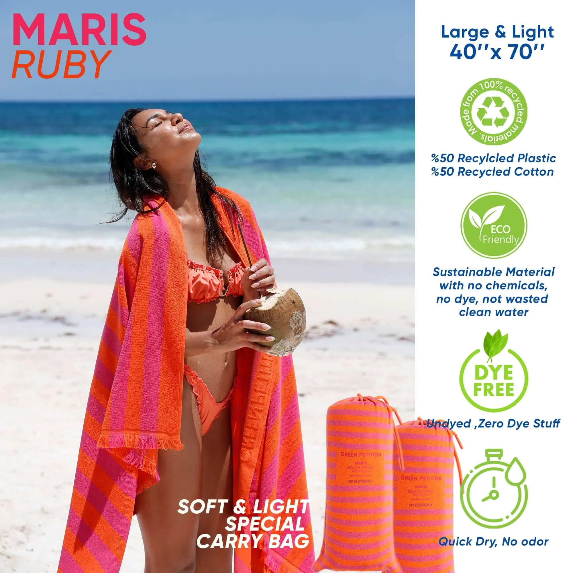 Maris Ruby Beach Towel