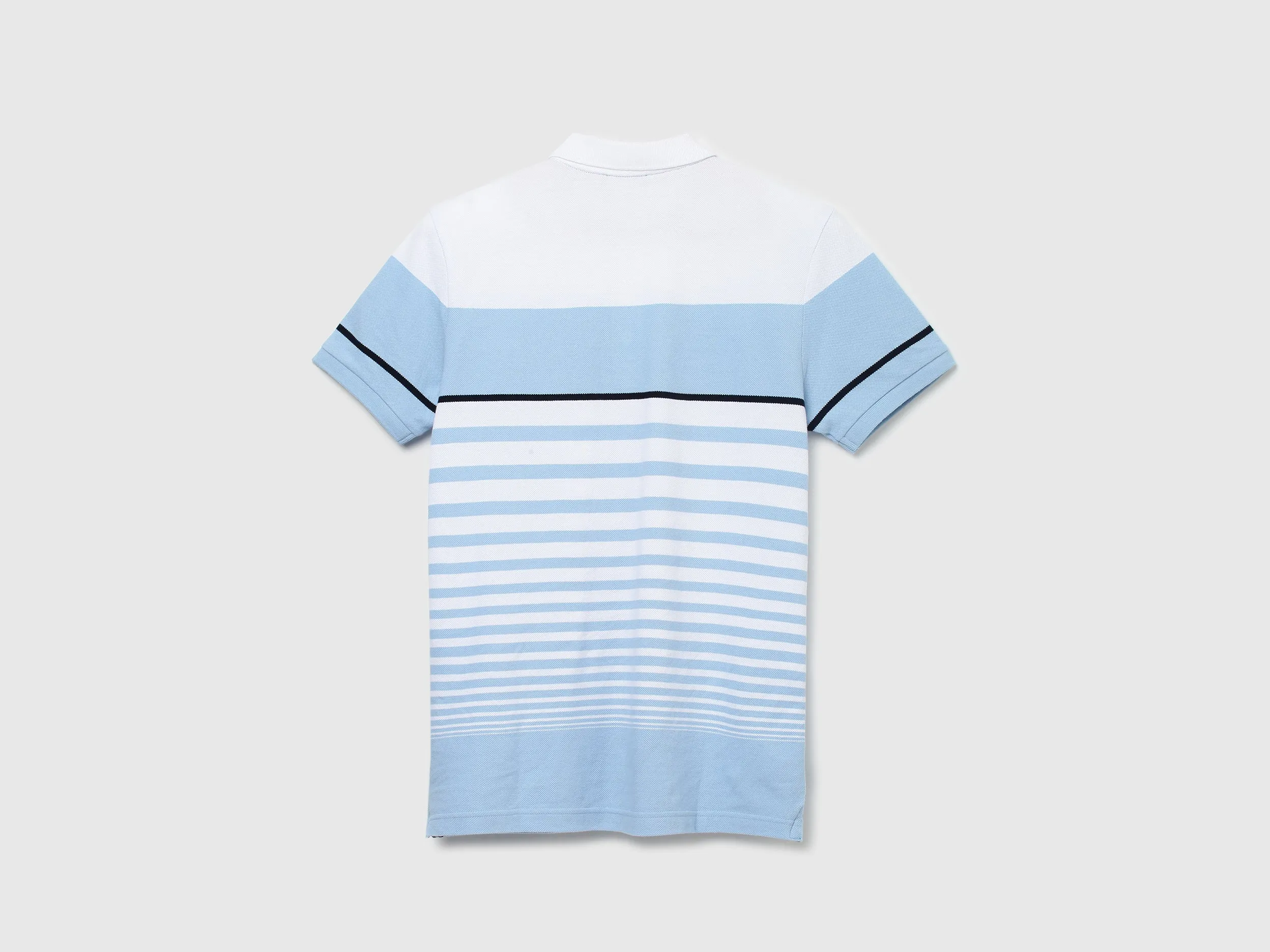 Men Striped Polo Collar T-Shirt