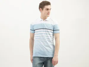Men Striped Polo Collar T-Shirt