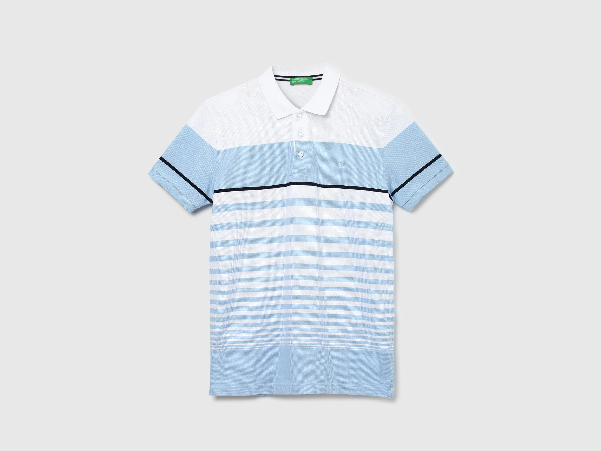 Men Striped Polo Collar T-Shirt