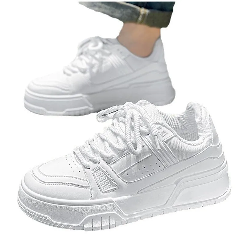 Men's Black Board Green Less Sports Platform Casual Shoes
