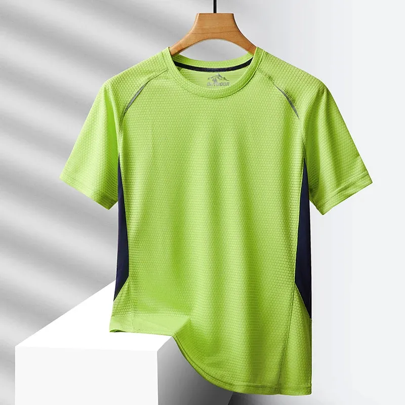 Men's Gym Quick Dry Mesh T-Shirt - Summer Fashion with Short Sleeves