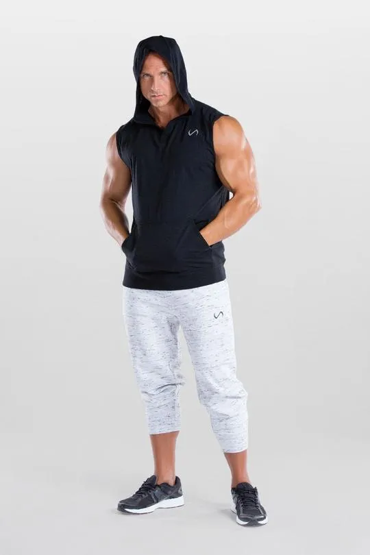 Men's TLF Brand Challenge V-Neck Pullover Sleeveless Hoodie Tee (Blue)