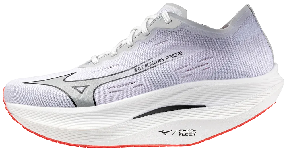 MIZUNO Wave Rebellion Pro 2, Herren, White / Harbor Mist / Cayenne