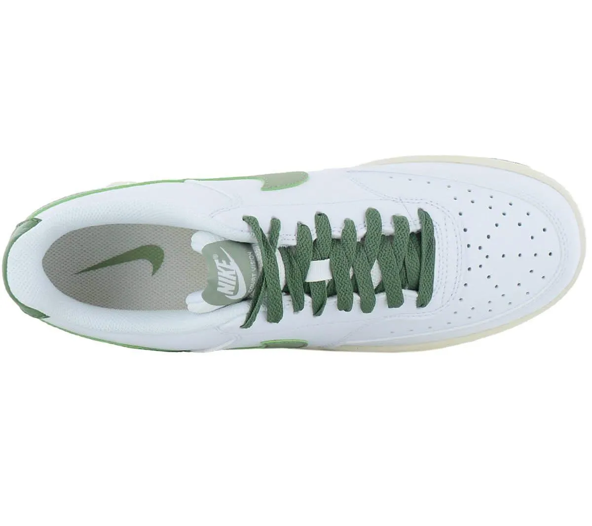 Nike Court Vision Low - Herren Sneakers Schuhe Leder Weiß FJ5480-100