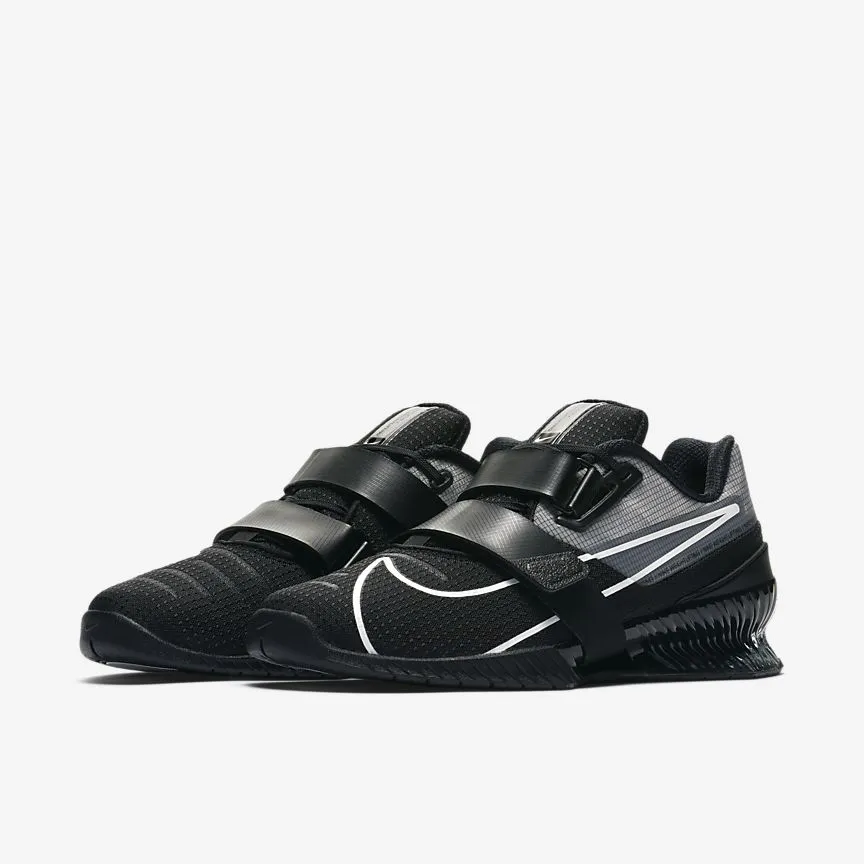 Nike Romaleos 4 Unisex Weightlifting Shoes - Black/Black/White