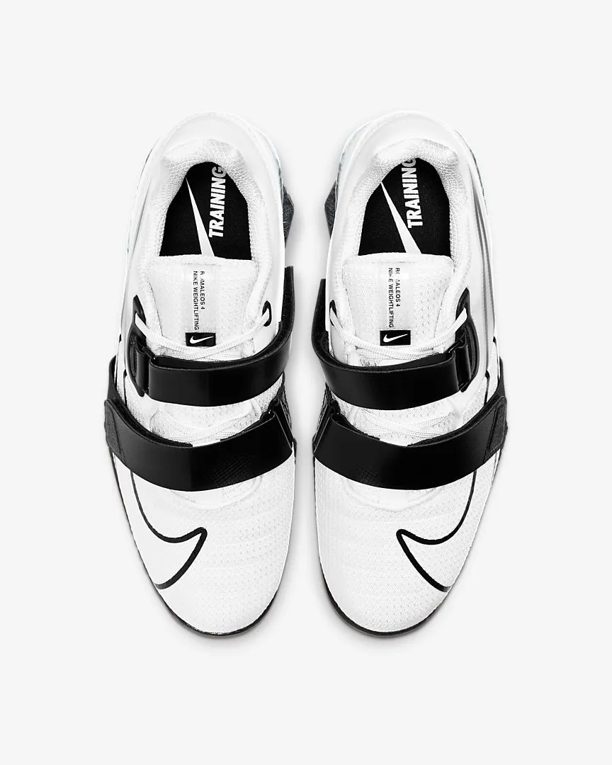 Nike Romaleos 4 Unisex Weightlifting Shoes - White/White/Black