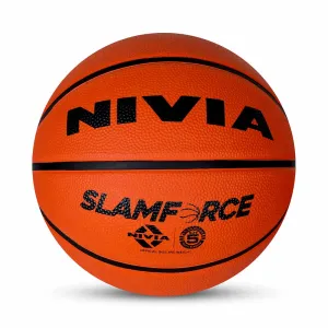 NIVIA SLAMFORCE, Training Ball, 8 Panels, Durable Rubber Cover Molded with Pebbled Texture , Butyl ThreadwoundedBladder, As per Basic Standard, Made for Beginners , to Play on All Indoor & Outdoor Surfaces