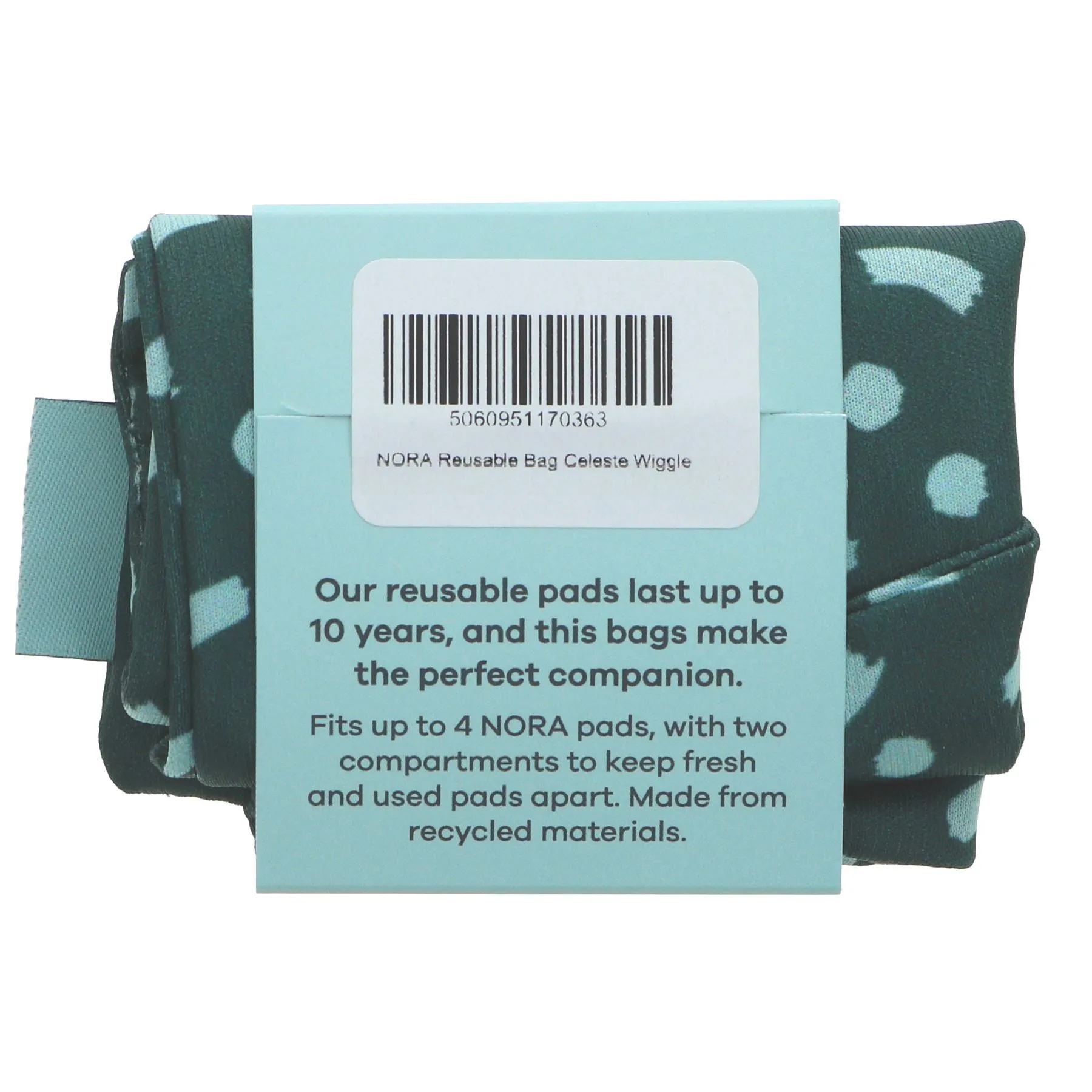 Nora | Reusable Out and About Bag - Celeste green pattern | 1