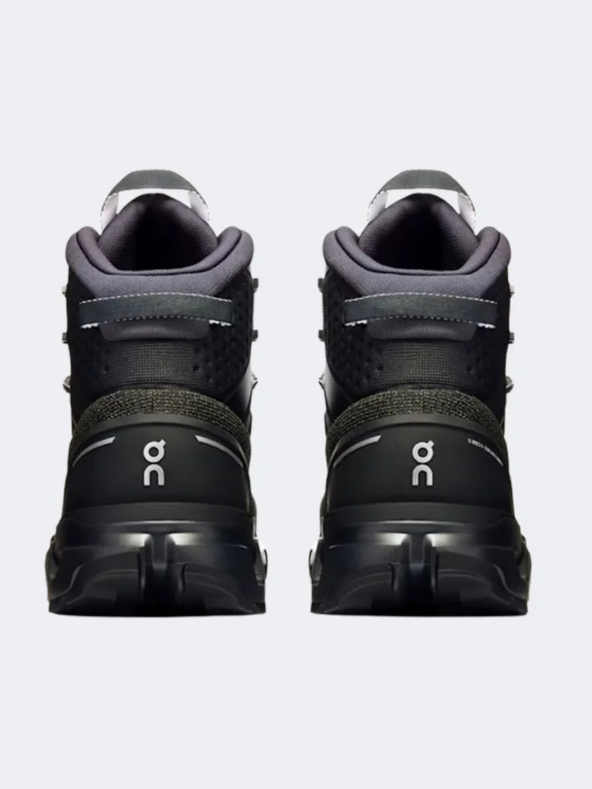 On Cloudrock Trek Waterproof Men Hiking Sneakers Black