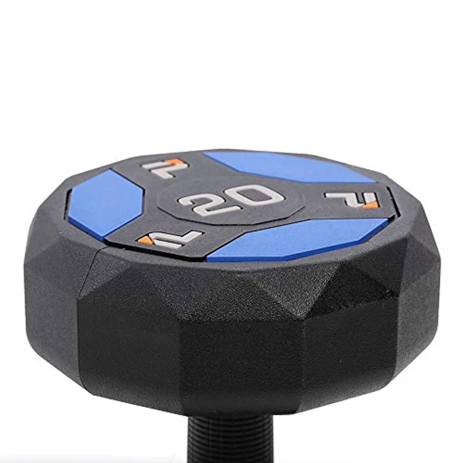 Power Systems Cardio Dumbbell with Color Coded Ends - No Roll Edges - Knurled Handles - Sold Individually